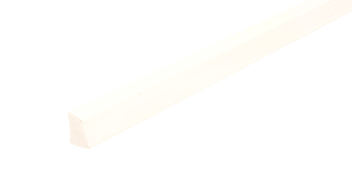 Feielist plast hvit – 10 x 16 x 3000 mm